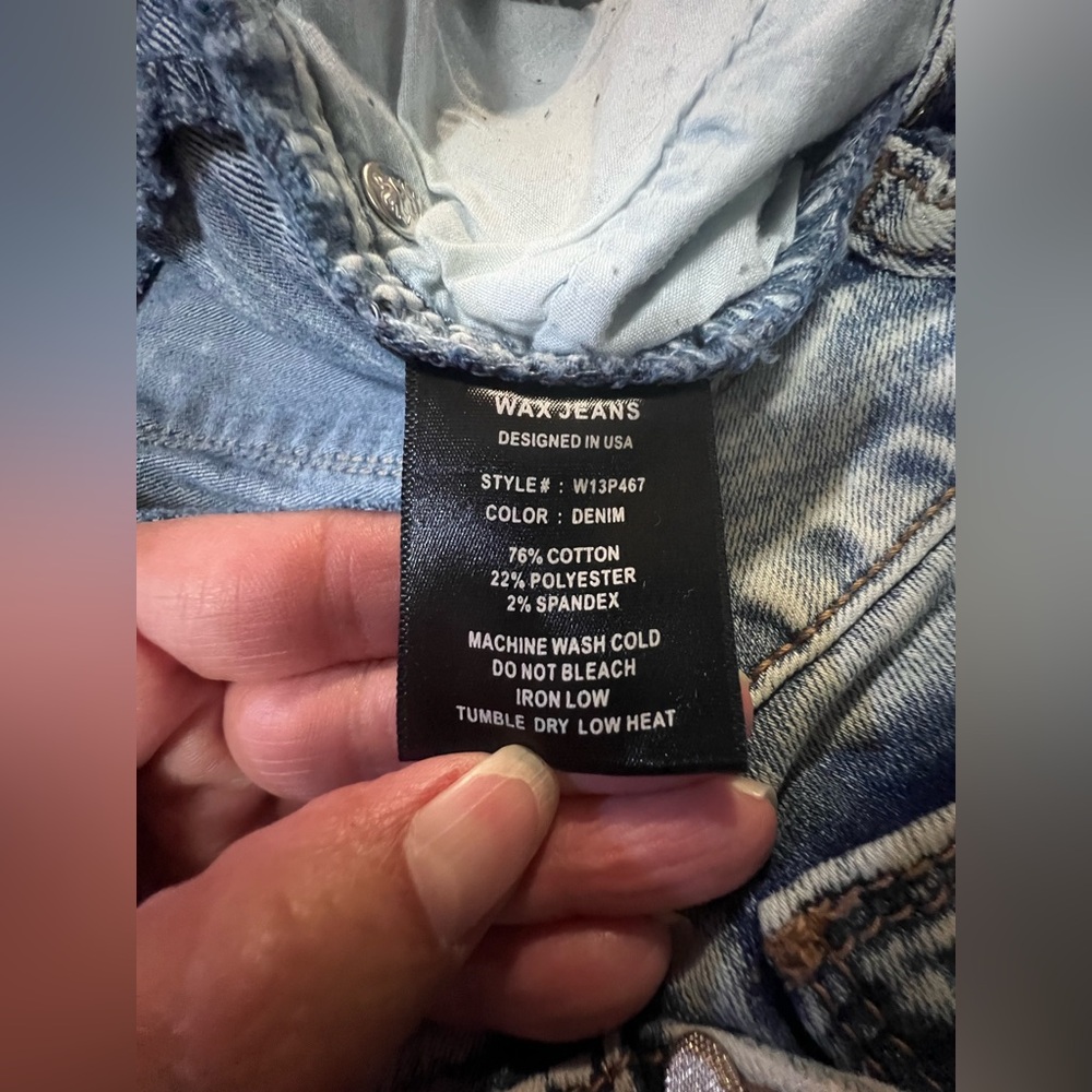 Y2K Wax Jeans Blue Acid Wash Straight Leg Denim | Retro | Classic - Picture 9 of 12